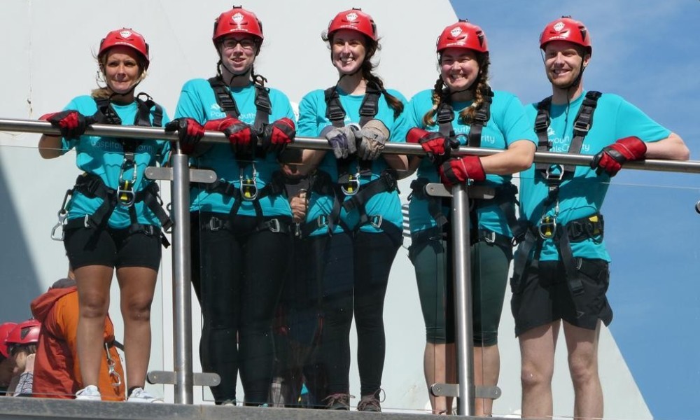 Group of abseilers