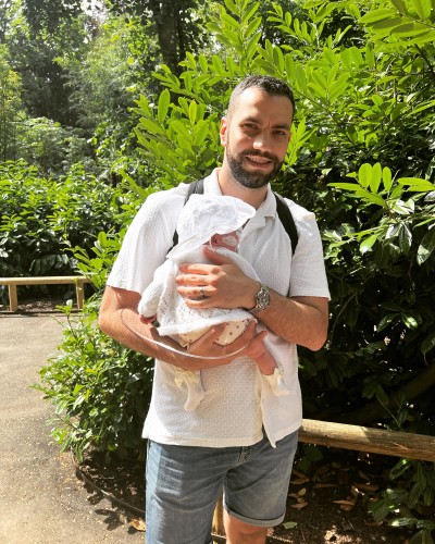 Dan Saunders with his daughter