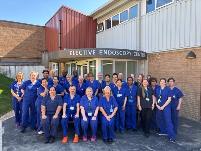 Endoscopy team outside the new unit.jpg