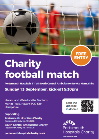 Charity football match poster