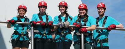 Group of abseilers