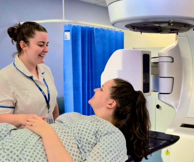 Patient and radiotherapist