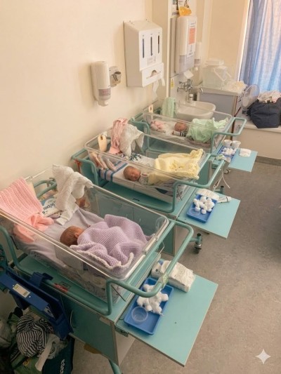Triplets born at the QA