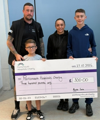 Luca and Rocco cheque presentation